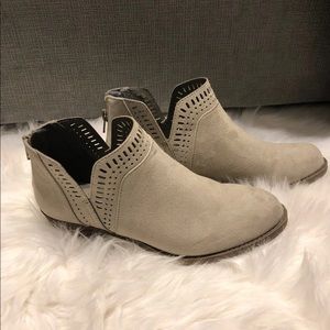 Low Heeled Suede Booties